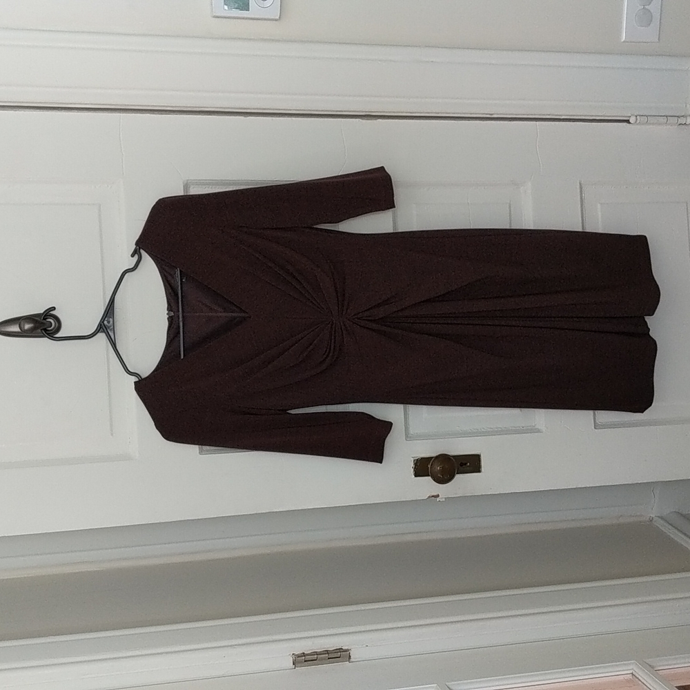 DAVID MEISTER v-neck knee length dress